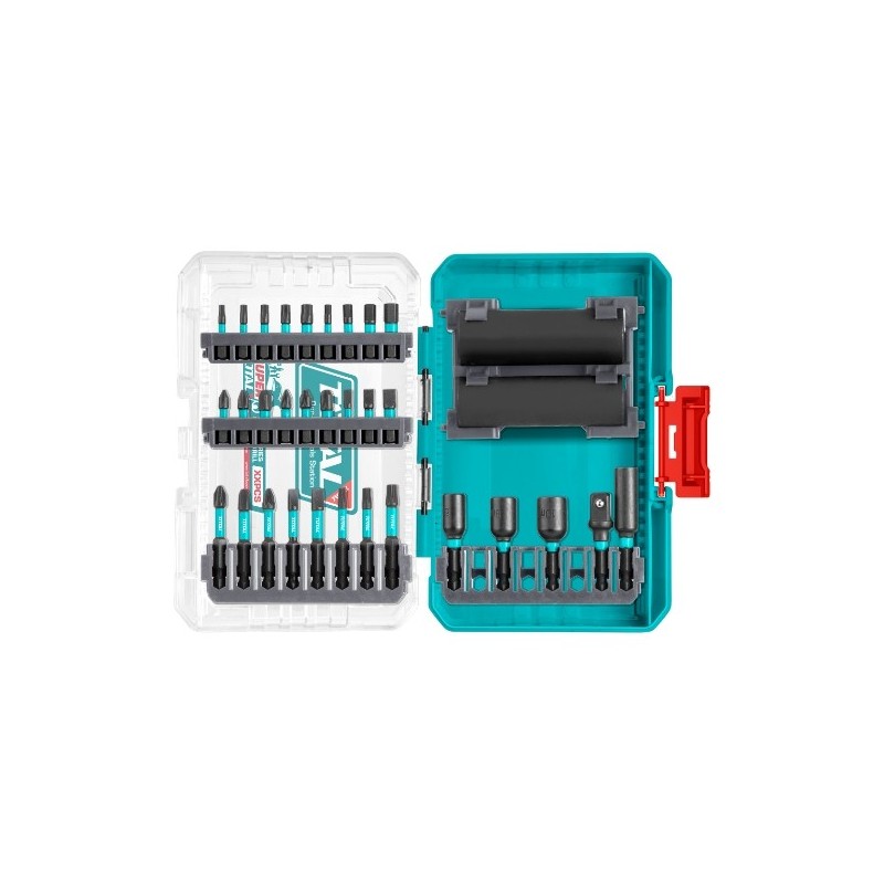 TOTAL 41834  
 Caja de 33 puntas impacto + adaptadores TACSDL63306