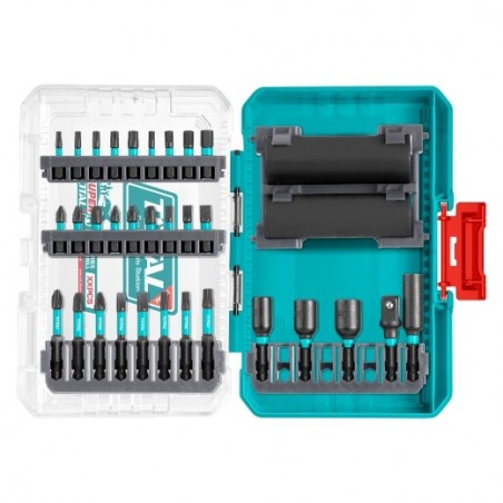 TOTAL 41834  
 Caja de 33 puntas impacto + adaptadores TACSDL63306