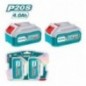 TOTAL 41849  
 Pack 2 baterías 4Ah TOSLI240312E  
 20 V - 4 Ah