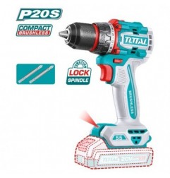 TOTAL 41878  
 Taladro atornillador brushless a batería TDLI205581  
 20 V