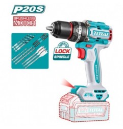 TOTAL 41879   Taladro percutor brushless a batería TIDLI209681   20 V