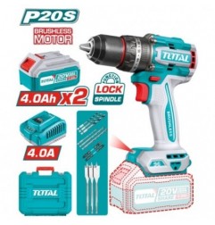 TOTAL 41880  
 Taladro percutor brushless a batería TIDLI20968E  
 20 V