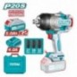 TOTAL 41881  
 Llave impacto 3/4'' Brushless a batería TIWLI20135E  
 20 V