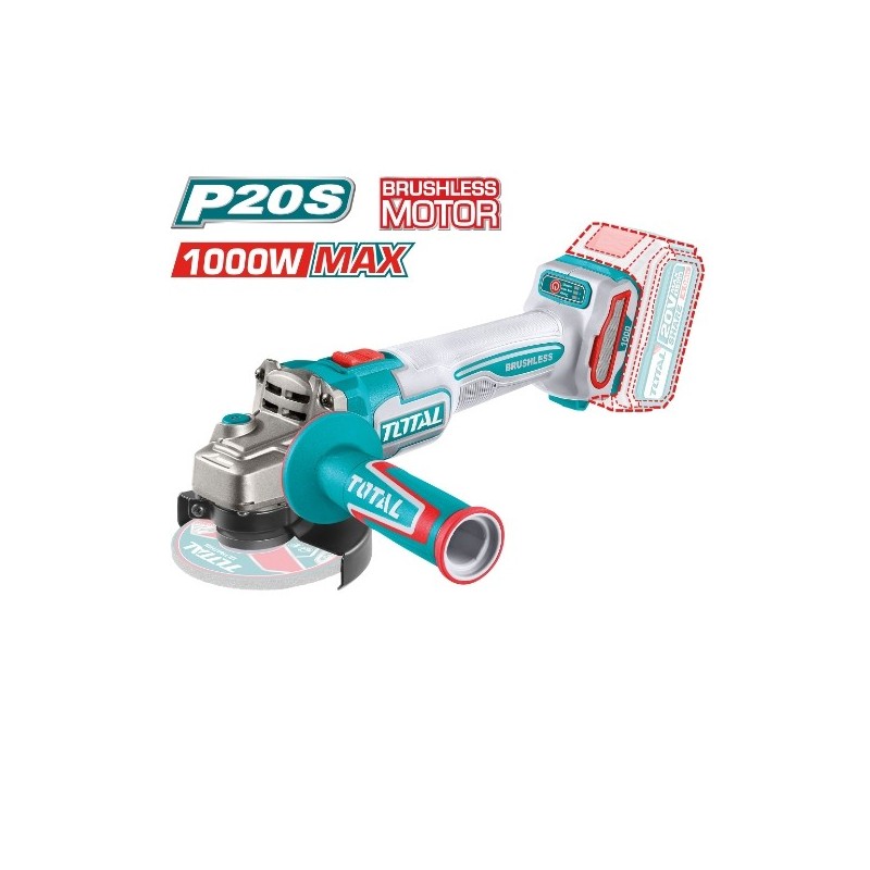TOTAL 41882  
 Amoladora Brushless a batería TAGLI27153  
 20 V