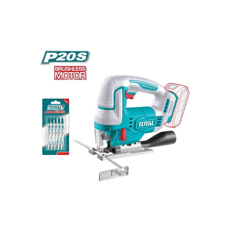 TOTAL 41886  
 Sierra caladora a batería TJSLI1008  
 20 V