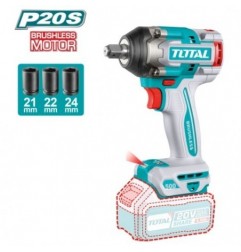 TOTAL 41926  
 Llave impacto 1/2'' Brushless a batería TIWLI20501  
 20 V