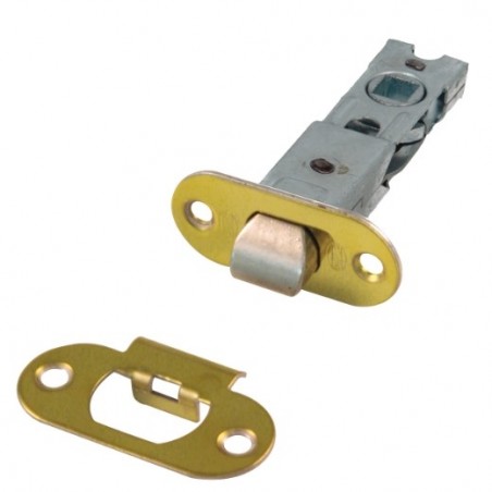 AMIG 4201  
 Picaporte 9  
 60 mm  
 Acero  
 Latonado barnizado