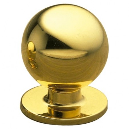 AMIG 4256  
 Pomo latón 350  
 Ø20 x 27 mm  
 Latón  
 Pulido barnizado