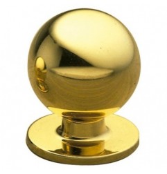 AMIG 4258  
 Pomo latón 350  
 Ø30 x 33 mm  
 Latón  
 Pulido barnizado
