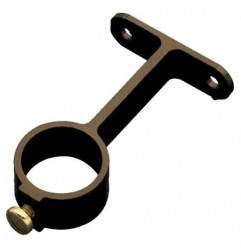 AMIG 462  
 Soporte tubo armario 3  
 Ø16 mm  
 Aluminio  
 Bronceado