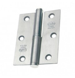 AMIG 4664  
 Pernio 424  
 90 x 65 x 2,5 mm  
 Acero inoxidable 18/8  
 Mate - Derecha