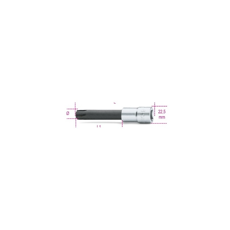 920ES 14L Vaso de 1/2&quot, con punta RIBE&reg, larga, cromado
