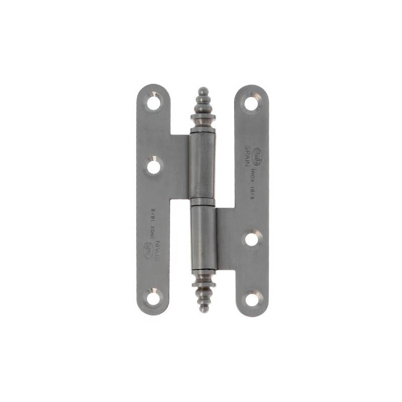 AMIG 4845  
 Pernio 408  
 95 x 52 x 2 mm  
 Acero inoxidable 18/8  
 Mate - Derecha