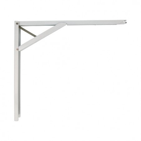 AMIG 4934  
 Palomilla abatible 5  
 400 mm  
 Acero  
 Blanco