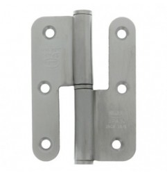 AMIG 5117  
 Pernio 427  
 90 x 65 x 2,5 mm  
 Acero inoxidable 18/8  
 Mate - Derecha