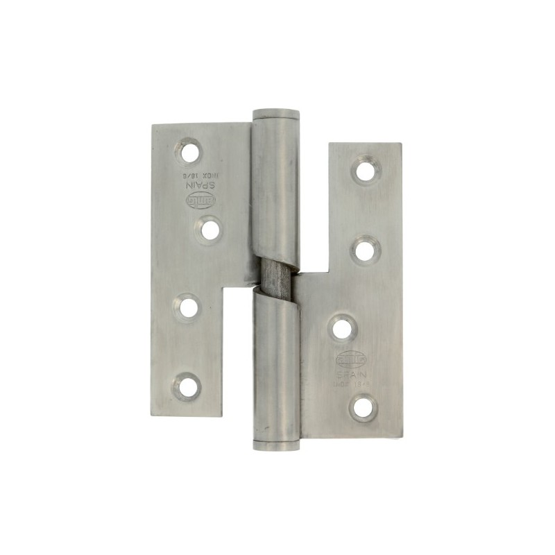 AMIG 5119  
 Pernio 428  
 100 x 88 x 3 mm  
 Acero inoxidable 18/8  
 Mate - Derecha