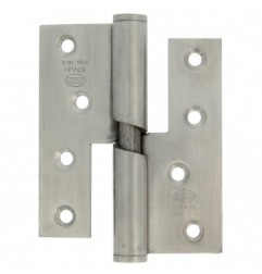 AMIG 5120  
 Pernio 428  
 100 x 88 x 3 mm  
 Acero inoxidable 18/8  
 Mate - Izquierda