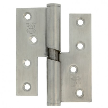 AMIG 5120  
 Pernio 428  
 100 x 88 x 3 mm  
 Acero inoxidable 18/8  
 Mate - Izquierda