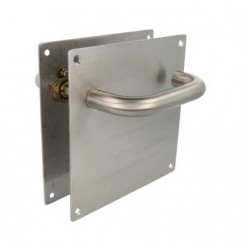 AMIG 5228  
 Manilla con placa 3C  
 180 x 180 mm  
 Acero inoxidable 18/8  
 Mate