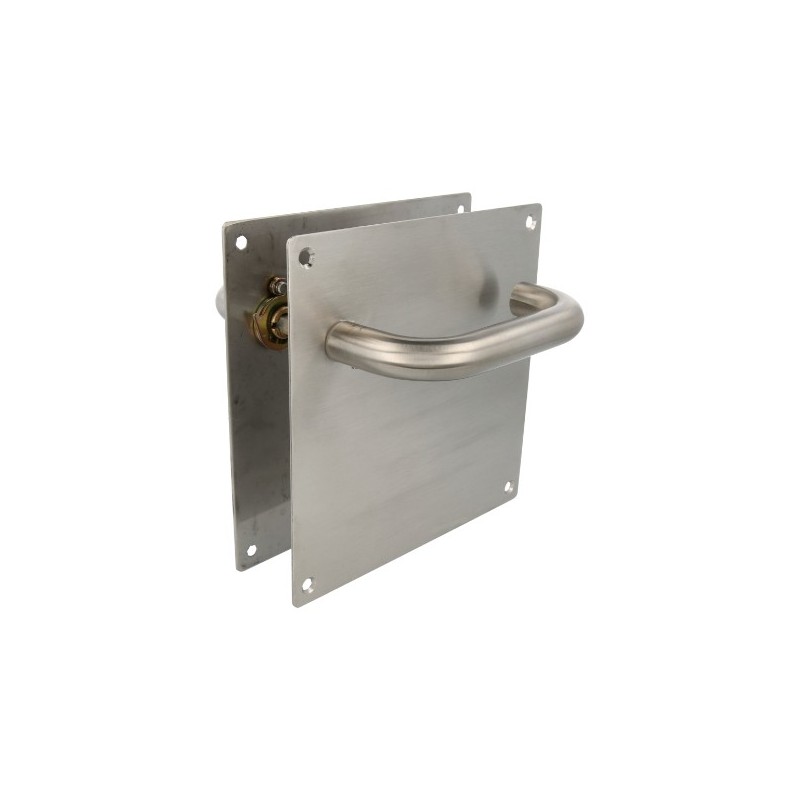 AMIG 5228  
 Manilla con placa 3C  
 180 x 180 mm  
 Acero inoxidable 18/8  
 Mate