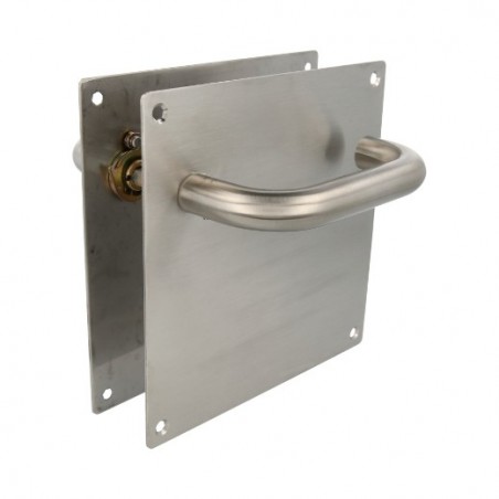 AMIG 5228  
 Manilla con placa 3C  
 180 x 180 mm  
 Acero inoxidable 18/8  
 Mate