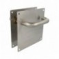 AMIG 5228  
 Manilla con placa 3C  
 180 x 180 mm  
 Acero inoxidable 18/8  
 Mate