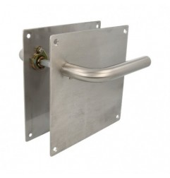 AMIG 5229  
 Manilla con placa 4C  
 180 x 180 mm  
 Acero inoxidable 18/8  
 Mate