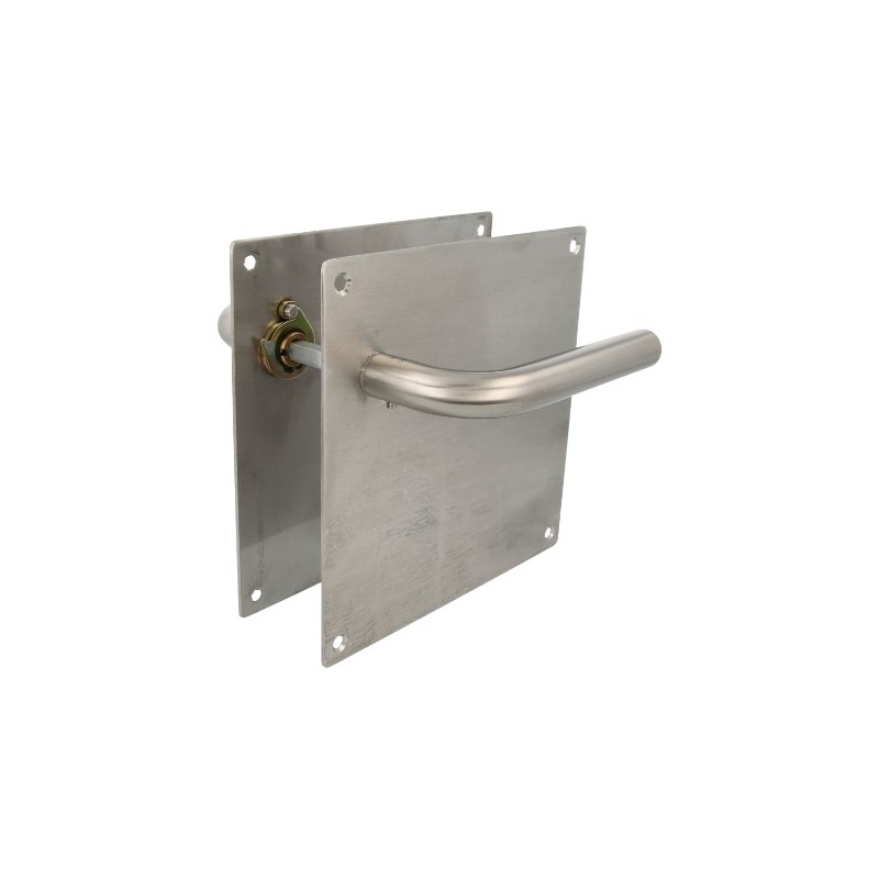 AMIG 5229  
 Manilla con placa 4C  
 180 x 180 mm  
 Acero inoxidable 18/8  
 Mate