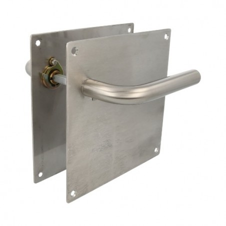 AMIG 5229  
 Manilla con placa 4C  
 180 x 180 mm  
 Acero inoxidable 18/8  
 Mate
