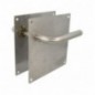 AMIG 5229  
 Manilla con placa 4C  
 180 x 180 mm  
 Acero inoxidable 18/8  
 Mate