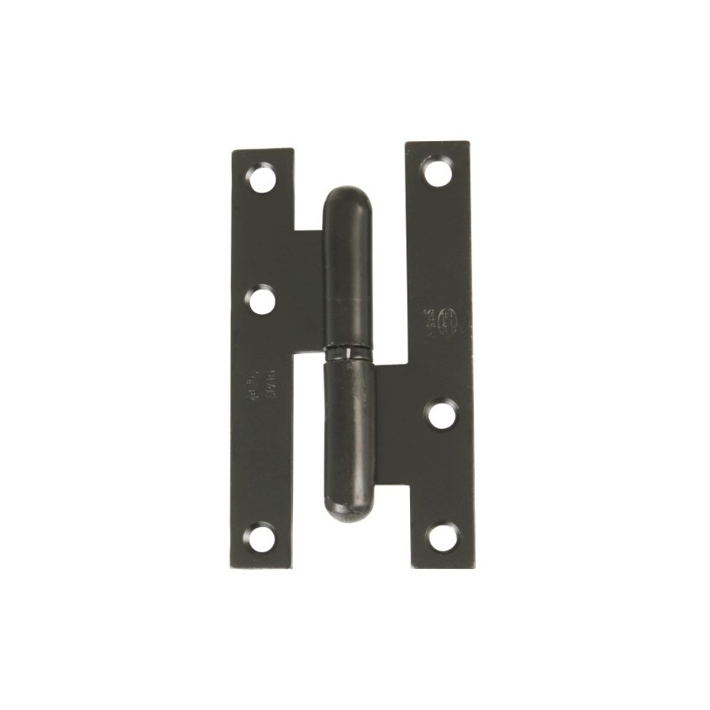 AMIG 544  
 Pernio 403  
 95 x 52 x 2 mm  
 Acero  
 Negro - Derecha