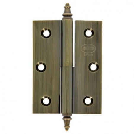 AMIG 5474  
 Bisagra 1007  
 100 x 70 x 3 mm  
 Latón  
 Cuero - Izquierda