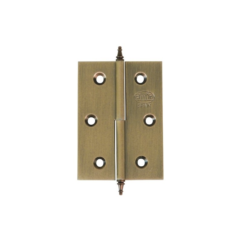 AMIG 5606  
 Bisagra 1006  
 70 x 50 x 2 mm  
 Latón  
 Cuero - Izquierda