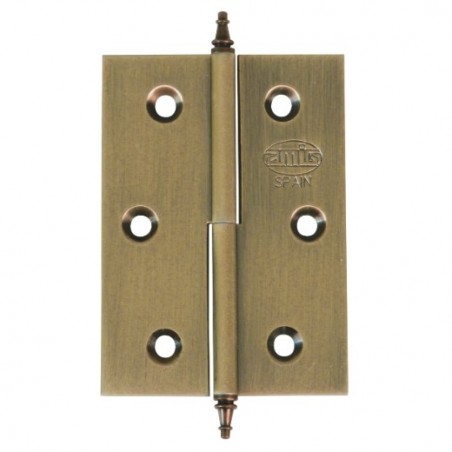 AMIG 5606  
 Bisagra 1006  
 70 x 50 x 2 mm  
 Latón  
 Cuero - Izquierda