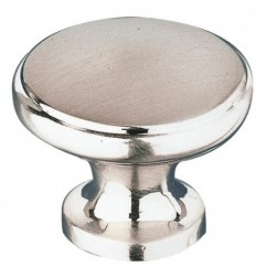 AMIG 5682  
 Pomo 310  
 Ø25 x 20 mm  
 Zamak  
 Níquel cepillado