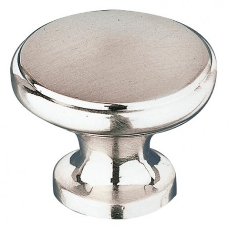 AMIG 5682  
 Pomo 310  
 Ø25 x 20 mm  
 Zamak  
 Níquel cepillado