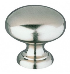 AMIG 5683  
 Pomo 320  
 Ø30 x 27 mm  
 Zamak  
 Níquel cepillado