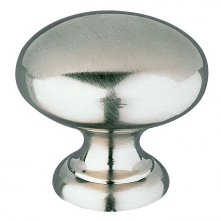 AMIG 5683  
 Pomo 320  
 Ø30 x 27 mm  
 Zamak  
 Níquel cepillado