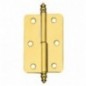 AMIG 5736  
 Bisagra 542  
 60 x 41 x 1,2 mm  
 Acero  
 Latonado barnizado - Izquierda