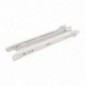 AMIG 5811  
 Guía para cajón con rodillos 12  
 300 x 37 mm  
 Acero  
 Blanco