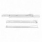 AMIG 5812  
 Guía para cajón con rodillos 14  
 350 x 37 mm  
 Acero  
 Blanco