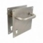 AMIG 5905  
 Manilla con placa 3CB  
 180 x 180 mm  
 Acero inoxidable 18/8  
 Mate