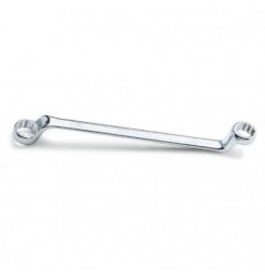 90 10X12 Llave de estrella acodada de dos bocas, cromada