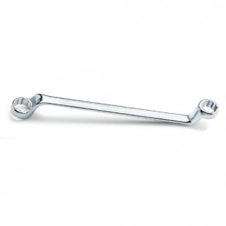 90 10X12 Llave de estrella acodada de dos bocas, cromada
