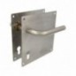 AMIG 5906  
 Manilla con placa 4CB  
 180 x 180 mm  
 Acero inoxidable 18/8  
 Mate