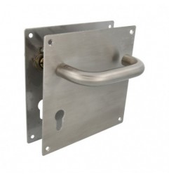 AMIG 5927  
 Manilla con placa 3CB  
 180 x 180 mm  
 Acero inoxidable 18/8  
 Mate