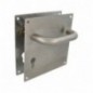 AMIG 5927  
 Manilla con placa 3CB  
 180 x 180 mm  
 Acero inoxidable 18/8  
 Mate