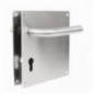 AMIG 5928  
 Manilla con placa 4CB  
 180 x 180 mm  
 Acero inoxidable 18/8  
 Mate