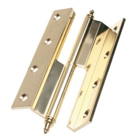 AMIG 5933  
 Bisagra 1207  
 100 x 63 x 3 mm  
 Latón  
 Pulido - Derecha