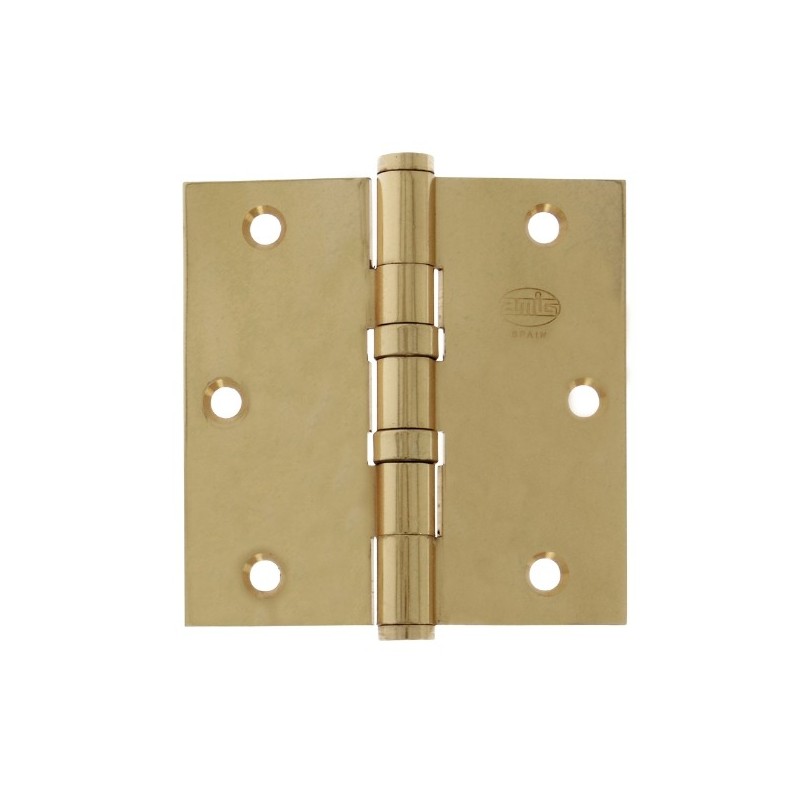 AMIG 5946  
 Bisagra 3012  
 4'' x 4'' (101 x 101 x 2,4 mm)  
 Latón  
 Pulido